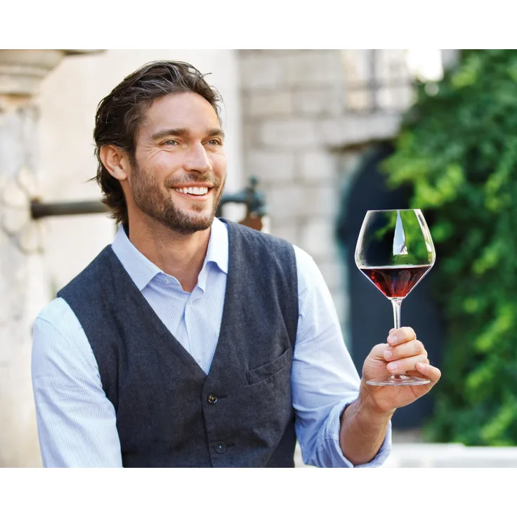 Riedel Heart to Heart Pinot Noir, Rotweinglas, Weinglas, hochwertiges Glas, 770 ml, 2er Set, 6409/07