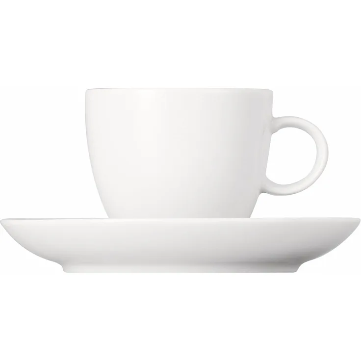 Thomas Sunny Day Espressotasse mit Untertasse, Porzellan, Weiß, Spülmaschinenfest, 80 ml, 2-tlg, 14720