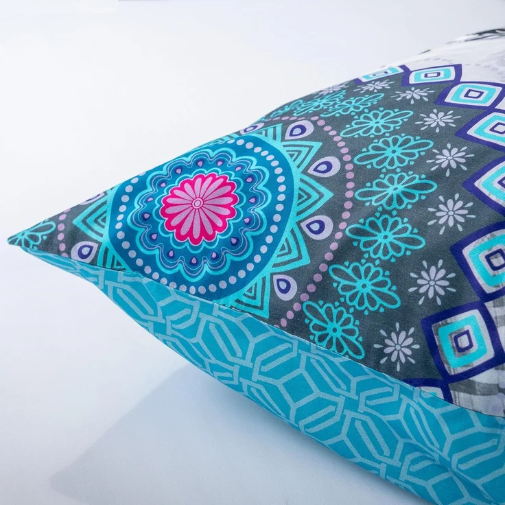 Traumschloss Bettwäsche Baumwolle, Renforcé, 2 teilig, Zebra Mandalas blau – Bild 6