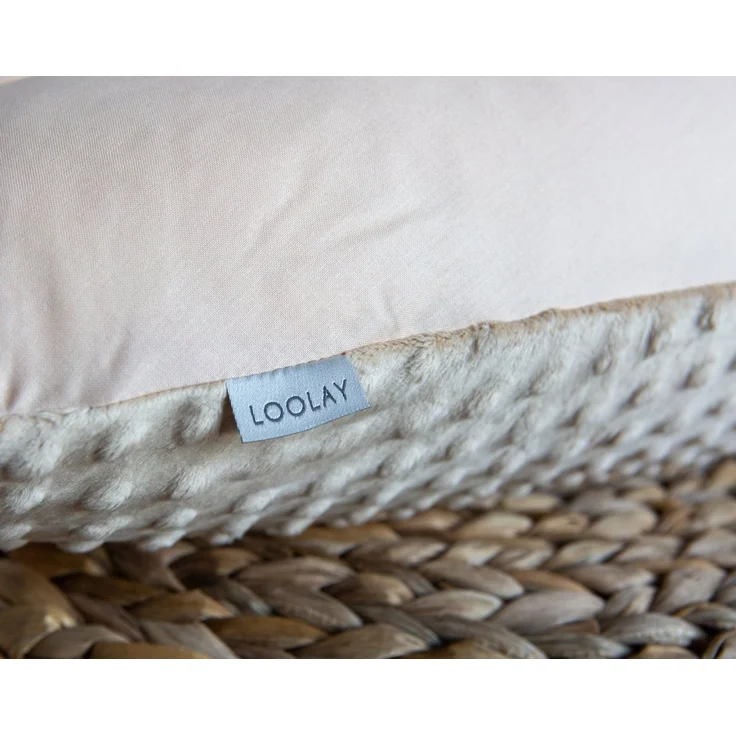 Loolay Seitenschläferkissen BEIGE Baumwolle/ MINKY Schwangerschaftskissen Stillkissen M/L o. L/XL, WEICH oder EPS Kügelchen Füllung, 170 oder 190 cm SIZE-Standard, Stillkissen + Kissenbezug abnehmbar mit Reißverschluss!, LOOLAY® 100% Europäische Stoffe... – Bild 3