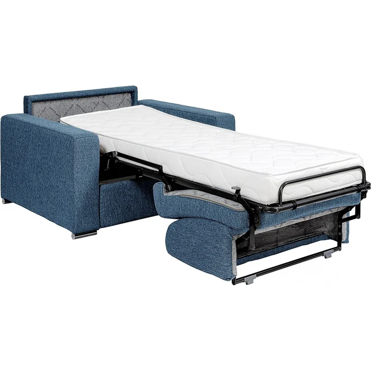 Vente-unique - CALITO - Schlafsessel - Metall - Stahl - Blau - 124 x 95 x 85 cm – Bild 5