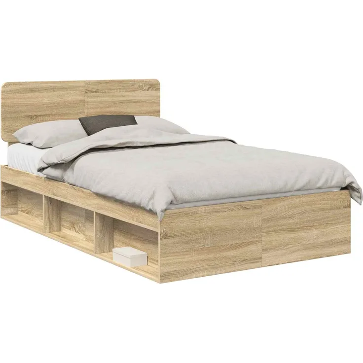 vidaXL Bettrahmen Sonoma 120 x 200 cm Massives Kiefernholz 3412098