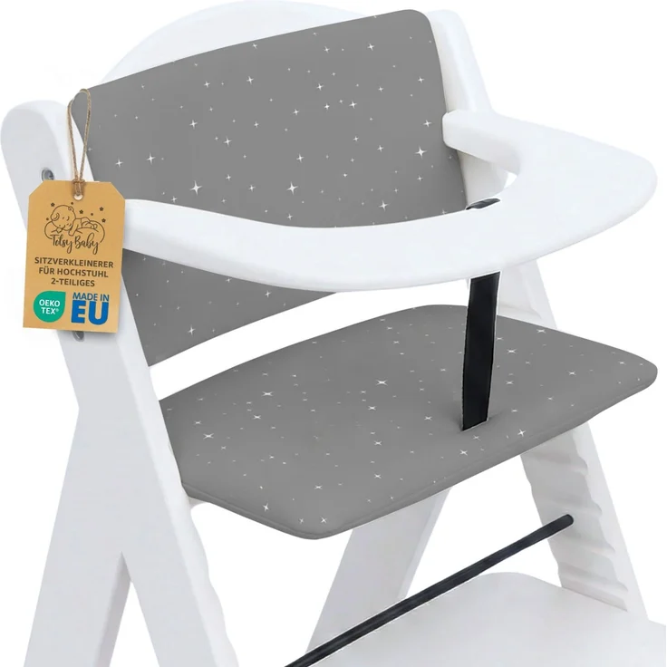 Sitzverkleinerer für Hochstuhl Baby Sitzkissen Stuhl 2-teilig - Kinder Sitzauflage für Hauck und Stokke Kinderhochstuhl High Chair Cover für Treppenhochstuhl und Babystuhl Oeko-Tex Galaxie