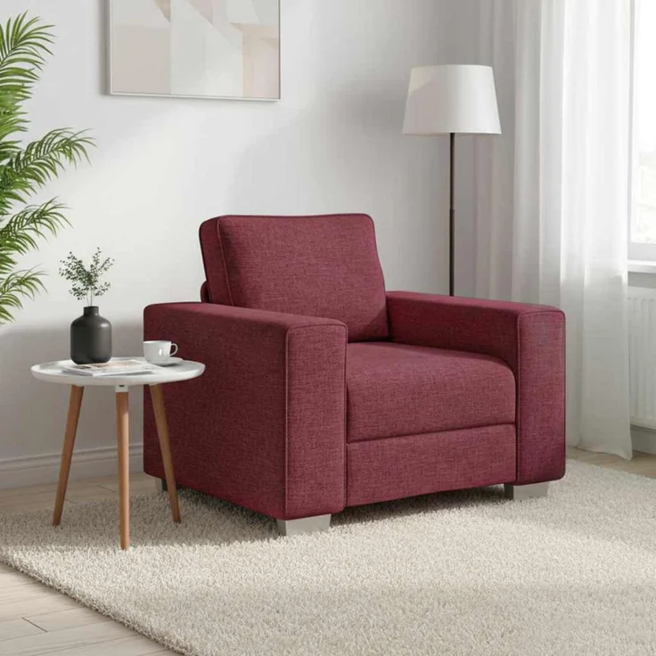 vidaXL Sofa-Sessel Weinrot 100 cm Stoff 4105210 – Bild 1