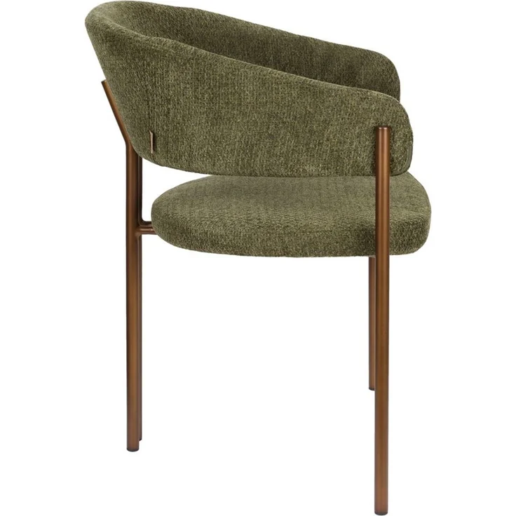 Esszimmerstuhl Naida im 2er-Set, Grün mit Bouclé-Bezug von Dutchbone – Bild 6