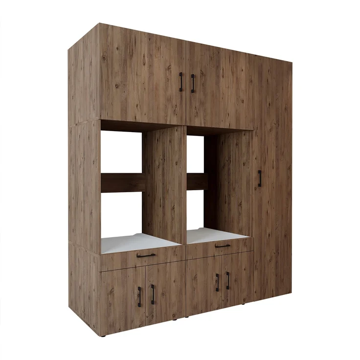 Roomart Überbauschrank Waschküche & Hauswirtschaftsraum SERIE 3 – 179 cm – mit Schubladen & Ausziehbrett • Eiche – Bild 8