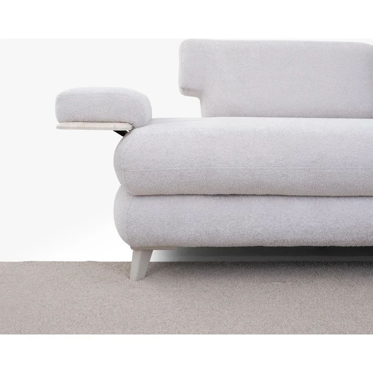 Sitzgruppe/Sofa Set - Wohnzimmergarnitur "Vanda" 3+3+1-Grau/Weiß – Bild 13