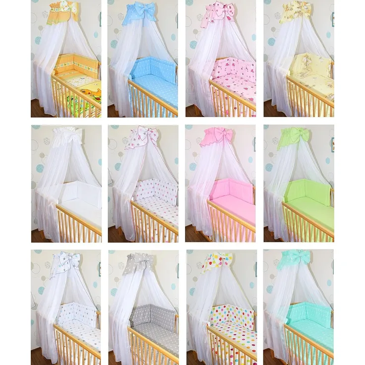 Betthimmel Chiffon Himmel für Baby Bett Deko Himmel Sterne D1