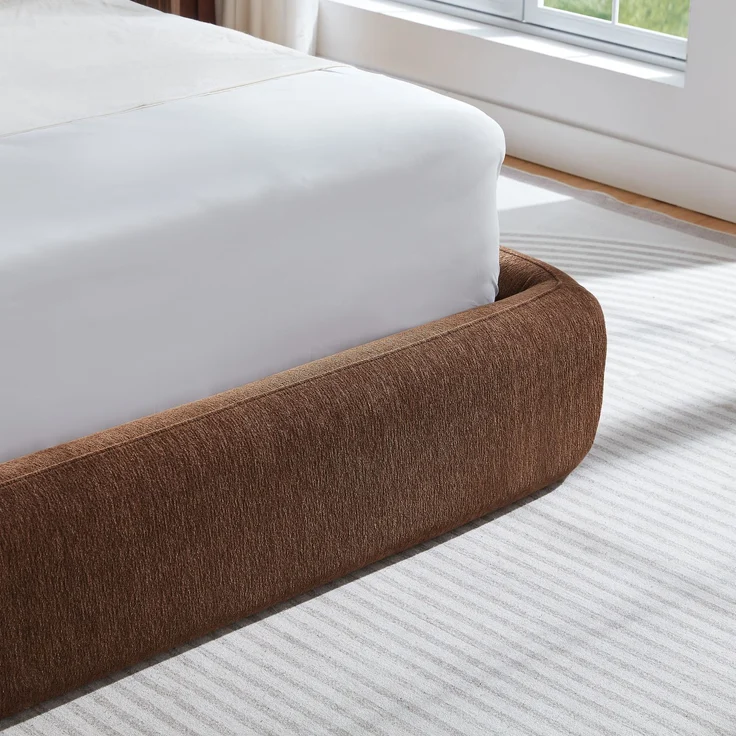 EINHOM 140x200 cm Kompressionsbett. Bettgestell mit gepolstertem Kopfteil,verstärktem Stahlrahmen,ohne Boxspring – einfache Montage, hohe Stabilität,Matratze nicht enthalten – Bild 7