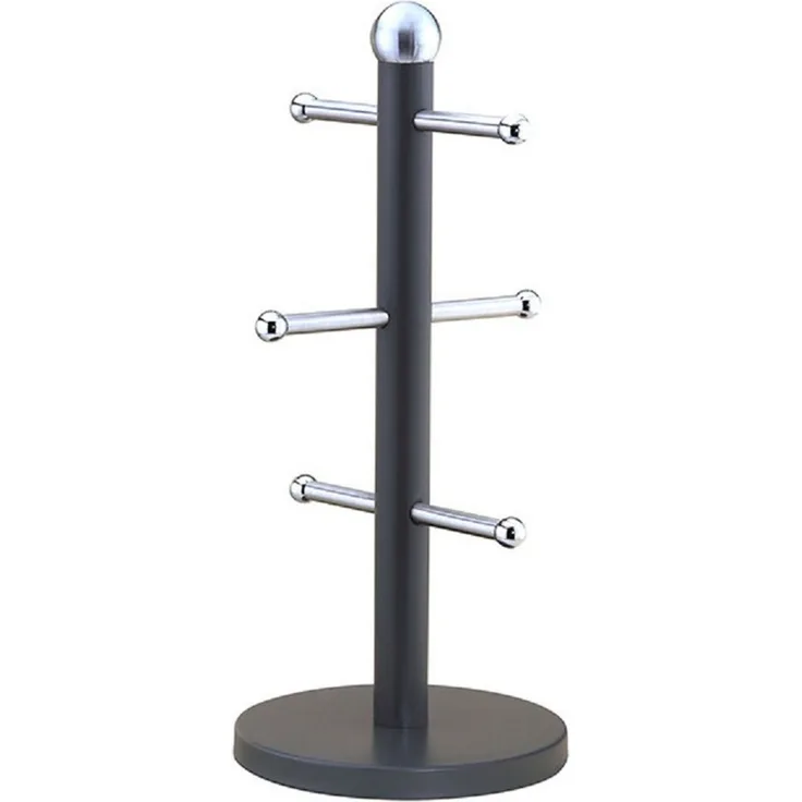 Stilvoller Tassenbaum: Organisieren Sie Ihre Tassen mit Eleganz und Bequemlichkeit Grau