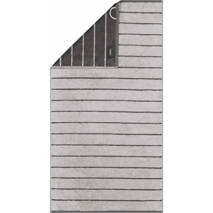 CAWÖ Duschtuch - C Balance, 80x150 cm, Walkfrottier, Baumwolle, Streifen Platin – Bild 2