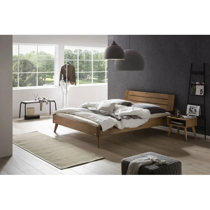 Stand Tische Wildeiche Massivholz 38cm x 48cm x 42cm – Bild 2