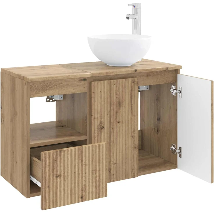 vidaXL Badezimmerschrank-Set 2 stk. Artisan-Eiche 79,5 x 35 x 80 cm 3404033 – Bild 4