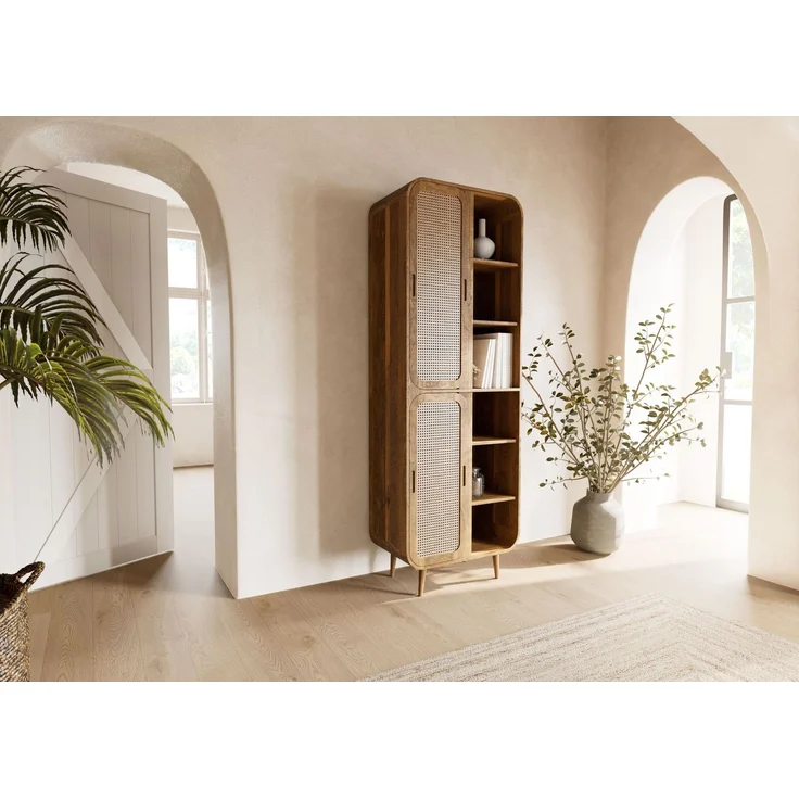 Schrank Mango 70 x 40 x 200 natur lackiert VALENCIA #115 – Bild 2