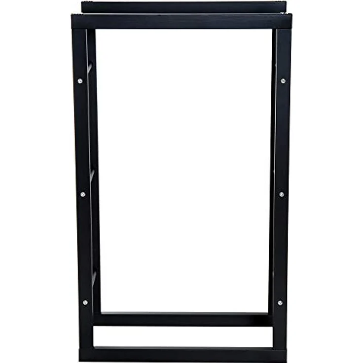 HOMCOM Kaminholzregal Kaminholzständer Kaminholzablage Kaminholzhalter 100kg, BxTxH:60x25x100 cm, (Stahl, 1-St, Schwarz) – Bild 7