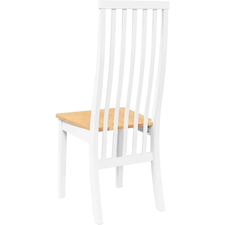 vidaXL Esszimmerstühle 2 Stk. Weiß Massivholz Gummibaum 4102458 – Bild 6