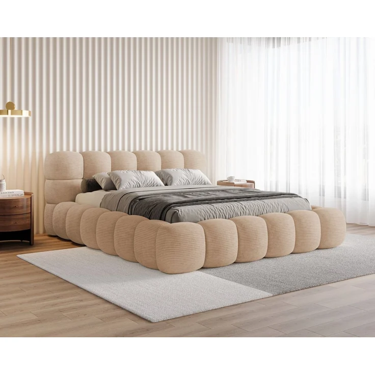 Chilly Möbel Polsterbett Stone Cord Stoff 180x200 cm mit Stauraum Poso 52 – Bild 5