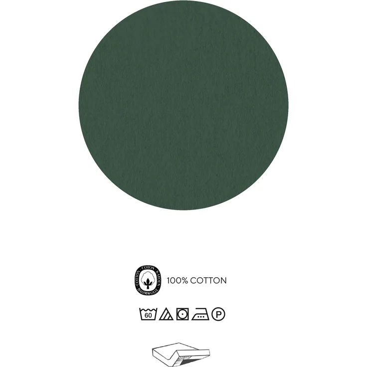 biberna Melange-Flanell Spannbetttuch 0841380 MELANGE UNI, dunkelgrün, 1x 140x200 cm - 160x200 cm – Bild 5