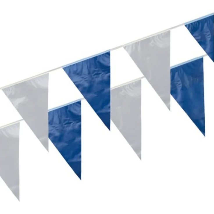 Wimpelkette, Folie 10 m blau/weiss wetterfest – Bild 3
