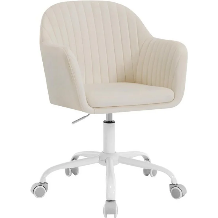 Woltu Schreibtischstuhl, Homeoffice Stuhl mit Rollen, Schminkstuhl höhenverstellbar – Bild 4