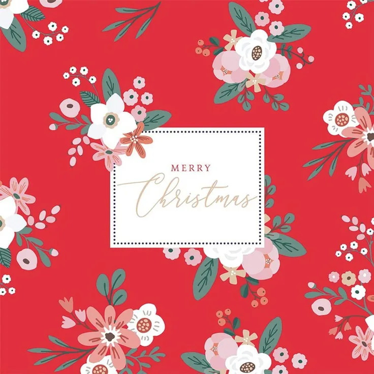Paperproducts Design Servietten 33x33 cm Merry Christmas red