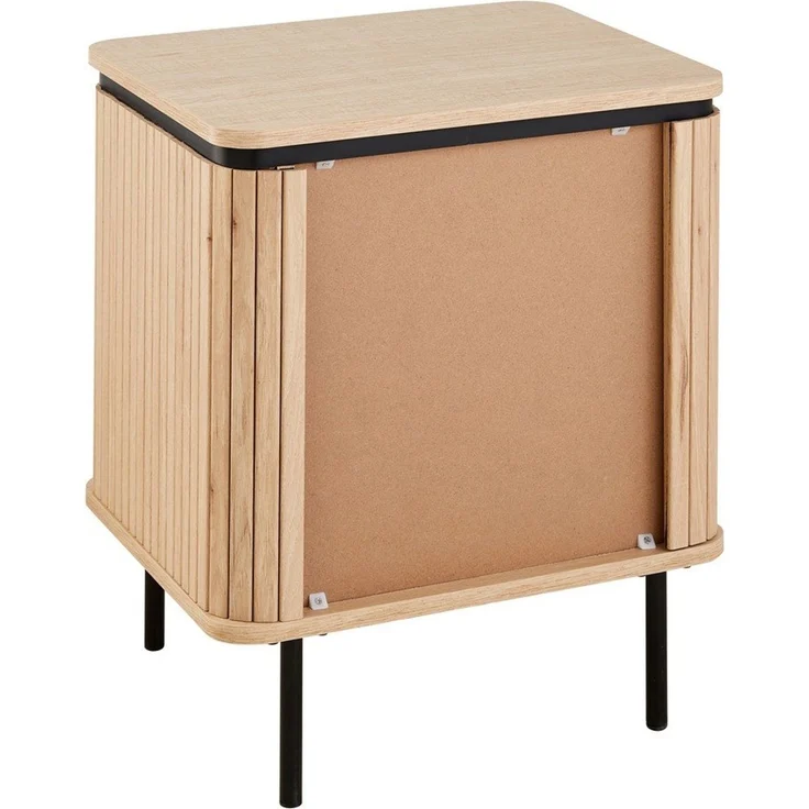 Calicosy 'MALAGA' Nachttisch mit 2 Schubladen, helles Holz, H55 cm - Helles Holz – Bild 9