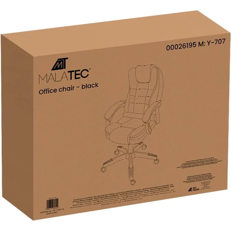 MALATEC Bürostuhl Bürodrehstuhl Arbeitsstuhl (Spar-Set, 1 St), verstellbare Sitzhöhe, mit Fußstütze – Bild 9