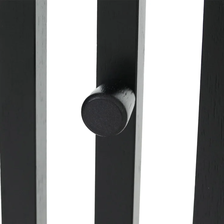 MCA Garderobenpaneel HWC-P57, Wandgarderobe Garderobenleiste Holzgarderobe, Massiv-Holz 135x40cm Eiche ~ schwarz – Bild 5