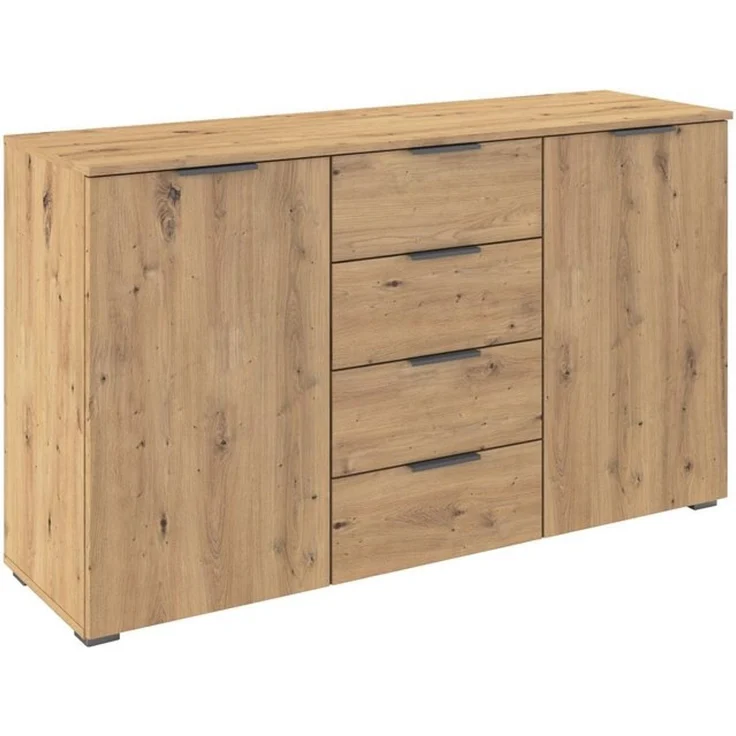 OTTO home Kombikommode Sideboard Schubladenkommode AGORDO mit Dekor- oder Hochglanzfront (in zwei Griff-Farben, Breite 120 cm), vier große Schubladen, mit insgesamt 4 Einlegeböden MADE IN GERMANY – Bild 4