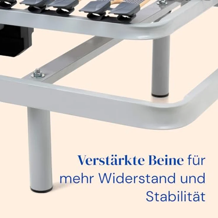 Geriafy - Elektrisch Verstellbarer Lattenrost Home Silver | 80x190 cm | Verstärkt und kompakt | Kabellose Fernbedienung – Bild 6