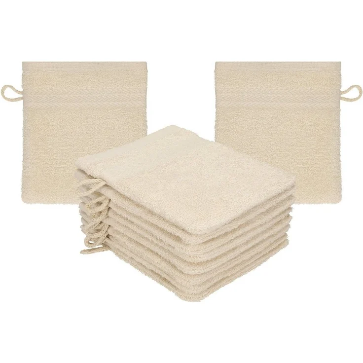 Betz Seiftuch 10-tlg. Waschhandschuhe-Set PREMIUM 100% Baumwolle 16x21 cm – Bild 1