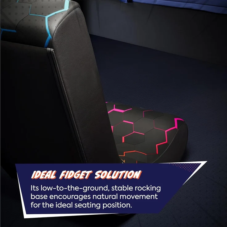 X Rocker Neo Hex Floor Rocker Gaming-Bodensessel für Kinder & Jugendliche - schwarz/neon – Bild 6