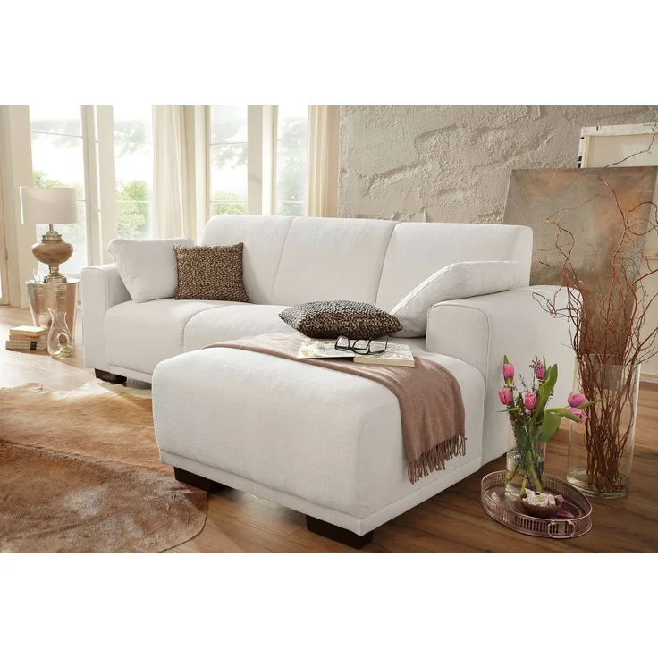 Home affaire Ecksofa Bornholm inkl. 2 Kissen, Stellmaße 234x162 cm L-Form, Recamiere wahlweise links oder rechts bestellbar