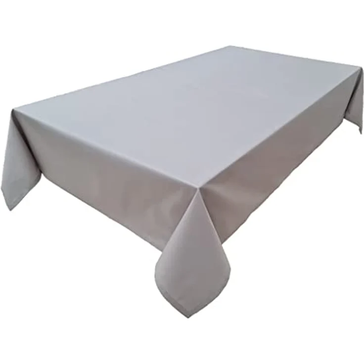 Hochwertige Tischdecke Tischwäsche aus 100% Baumwolle Kollektion Konzept, Farbe & Größe wählbar (Tischdecke - 150x400 cm, Lichtgrau) – Bild 1