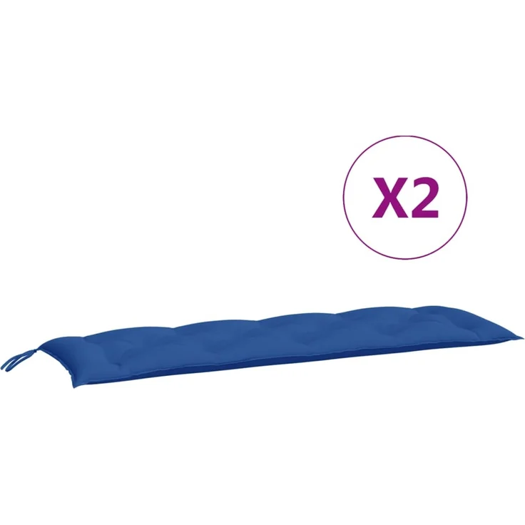 vidaXL Gartenbank-Auflagen 2 Stk. Blau 150x50x7 cm Oxford-Gewebe 361707 – Bild 4