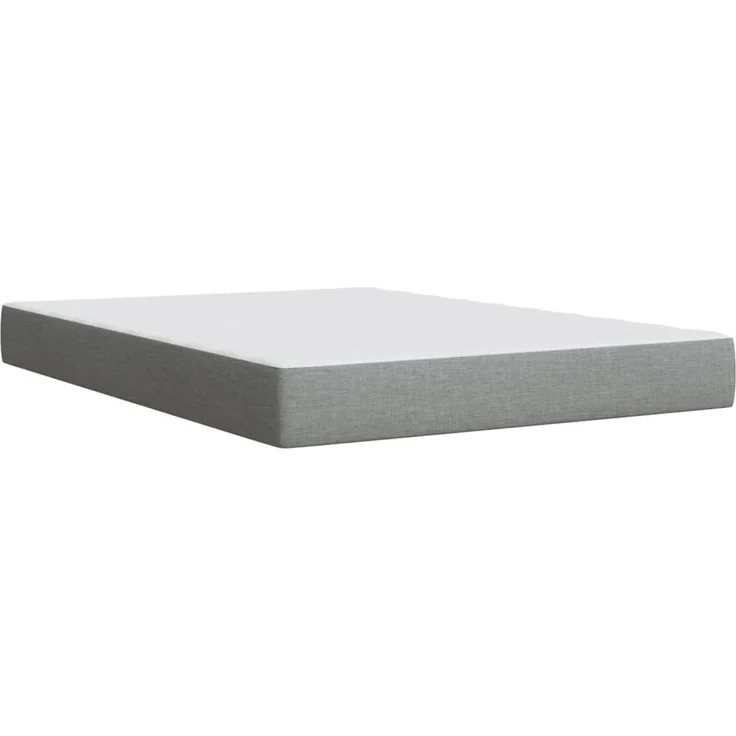vidaXL Boxspringbett mit Matratze Hellgrau 140x190 cm Stoff 3288989 – Bild 10