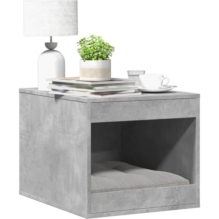 vidaXL Katzenklo Betongrau 47x59x42 cm Holzwerkstoff 857763