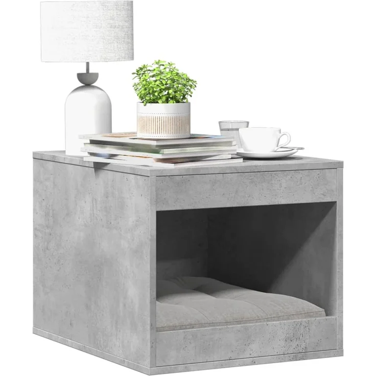 vidaXL Katzenklo Betongrau 47x59x42 cm Holzwerkstoff 857763 – Bild 1