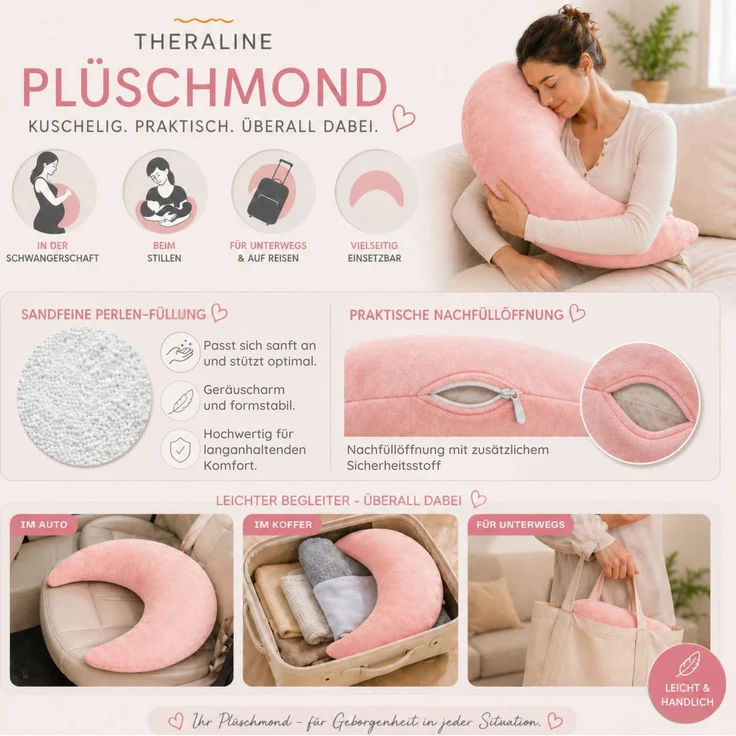 Kinderhaus Blaubaer Stillkissen Theraline Plüschmond Stillkissen TOP – Bild 5