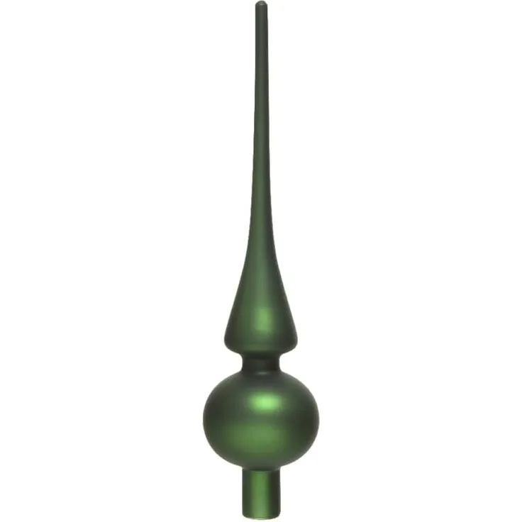 Kaemingk Christbaumspitze, Christbaumspitze Glas 26cm piniengrün matt