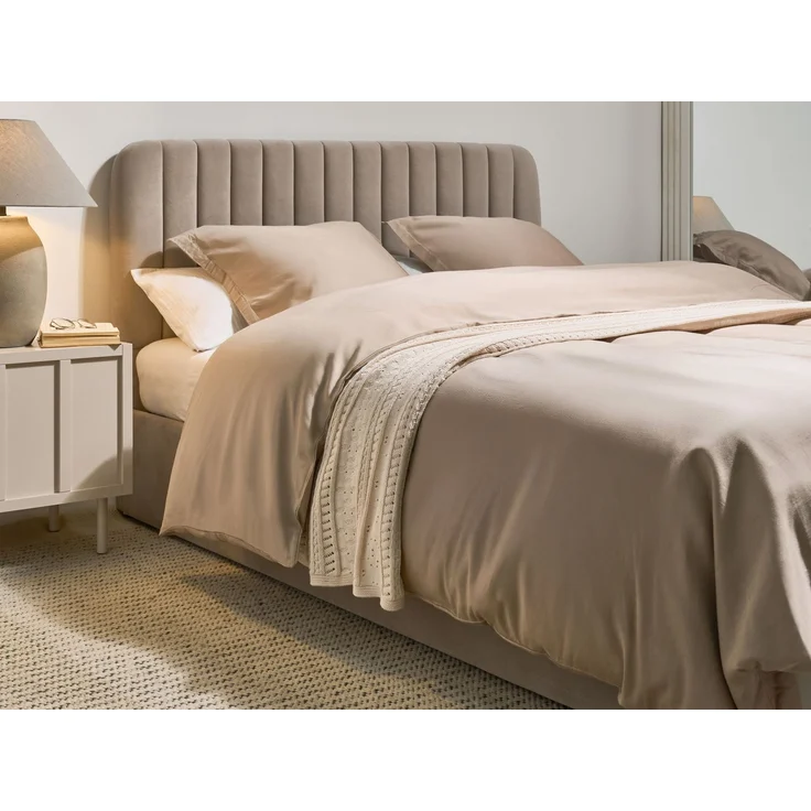 Bettwäsche-Set PARKROSE Baumwollsatin 220 x 240 cm Beige – Bild 3