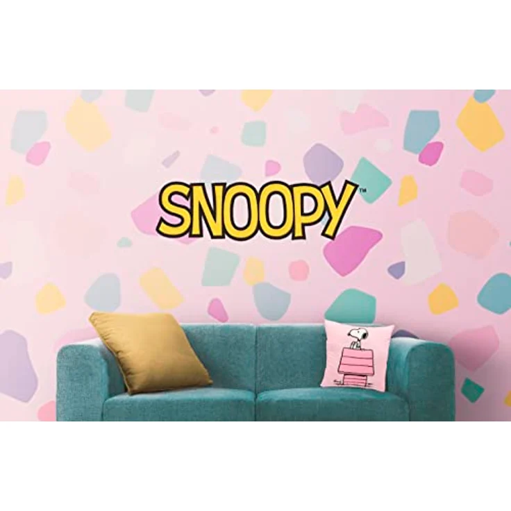 CYPBRANDS Chaises Longues, Rosa, Dekokissen mit lustigem Snoopy-Motiv, glatt und weich – Bild 5