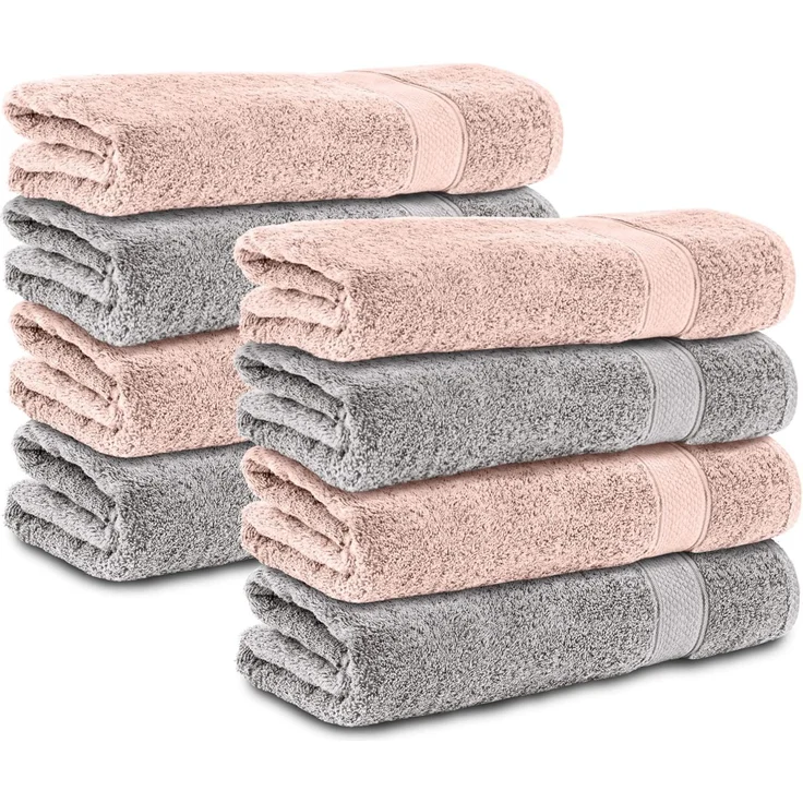 Komfortec Handtuch Set 50x100, Handtücher, Frottee (Packung, 8-St), 100% Baumwolle, Flauschig & Saugfähig, Weich, Towel – Bild 1