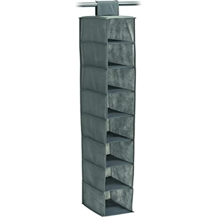 XXXL Hängeregal, grau, Kunststoff, 30x105x18 cm, platzsparendes Wandregal für Wohnzimmer, bereits montiert – Bild 4