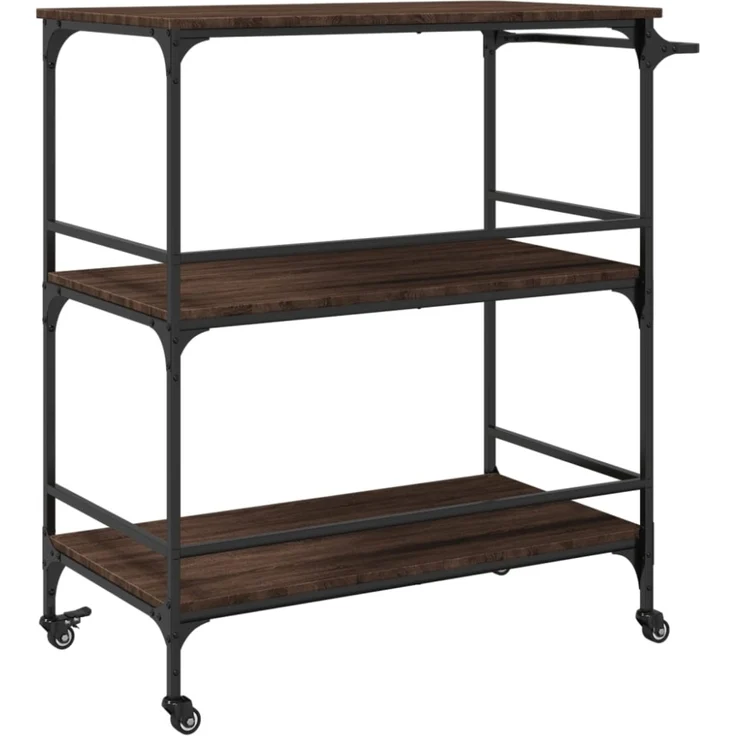 vidaXL Küchenwagen Braun Eichen-Optik 100,5x50x105 cm Holzwerkstoff 842335 – Bild 2