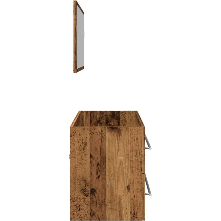 vidaXL 2-tlg. Badmöbel-Set Altholz-Optik Holzwerkstoff 856388 – Bild 5