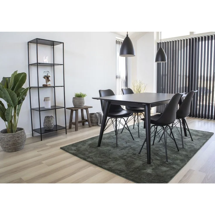House Nordic Esszimmerstuhl, PU-Leder, schwarz, Beine schwarz - 2er set – Bild 7