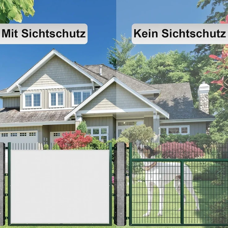 AXT SHADE Balkon Sichtschutz Wetterfest 75x600 cm Balkonverkleidung Balkonabdeckung Balkonbespannung Blickdichte Windschutz und UV-Schutz mit Kabelbinder für Balkongeländer-Weiß – Bild 5