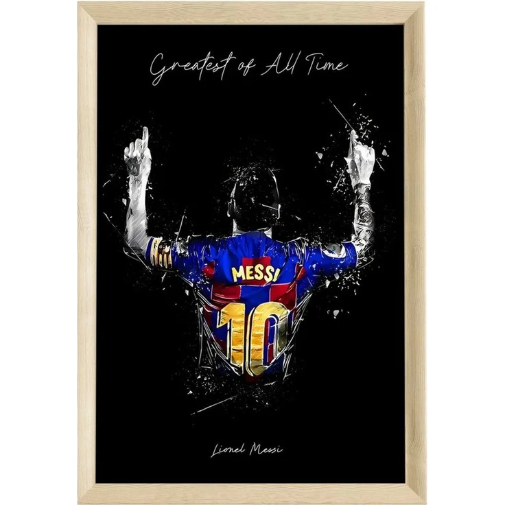 JUSTGOODMOOD Poster Premium ® Lionel Messi Poster · The Greatest of all time · ohne Rahmen – Bild 1