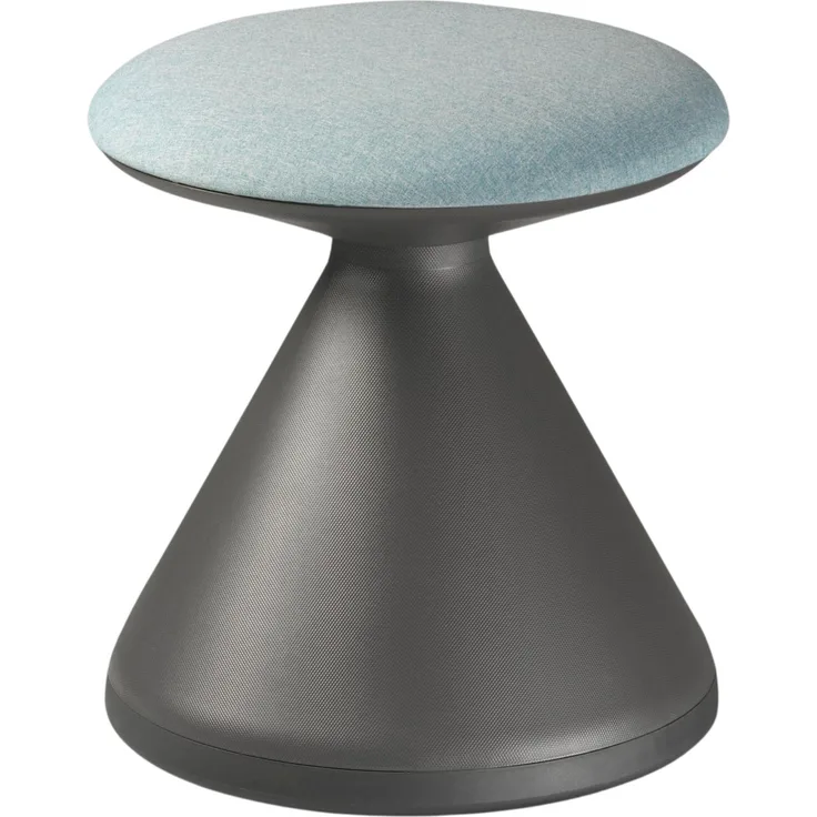 Bisley Fungus Hocker ergonomisch gepolstert in blau, Sitzhocker rund für Büro, Lounge & Empfang - Bürohocker mit Sitz drehbar, Schreibtischhocker, Drehhocker, FUNGUS-RC6501